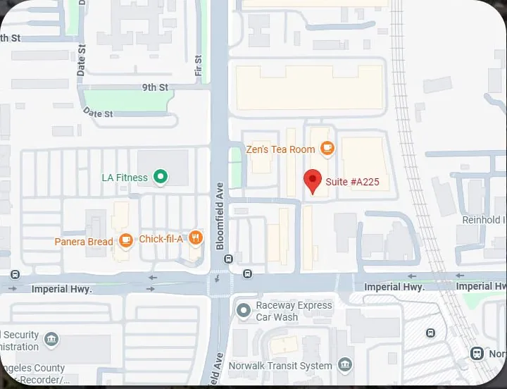 Map of 12631 Imperial Hwy, Suite A225, Santa Fe Springs, CA 90670